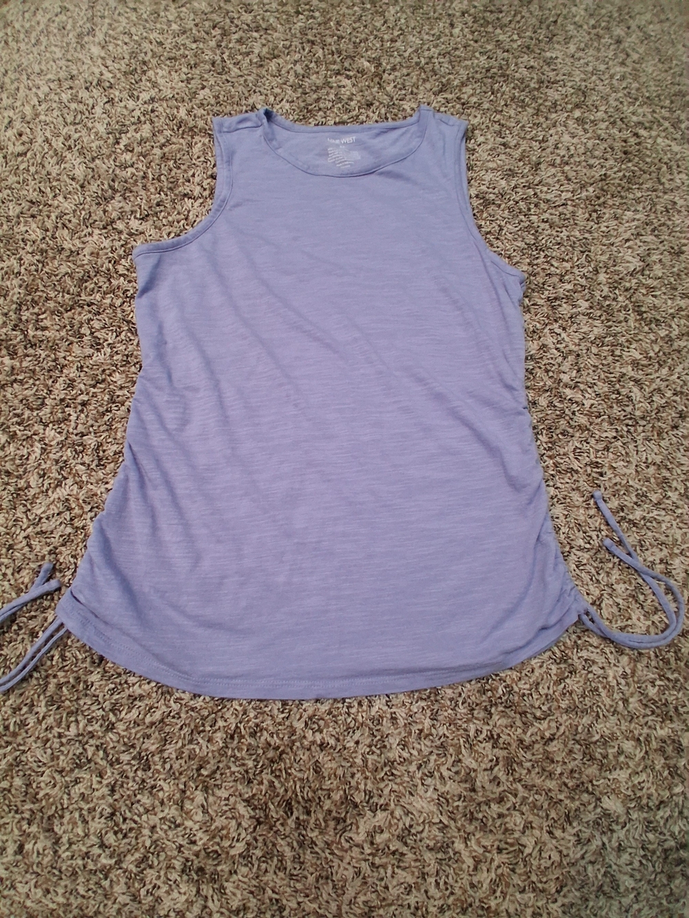 Nine West Lavender Sleeveless Side-Tie Tank Top